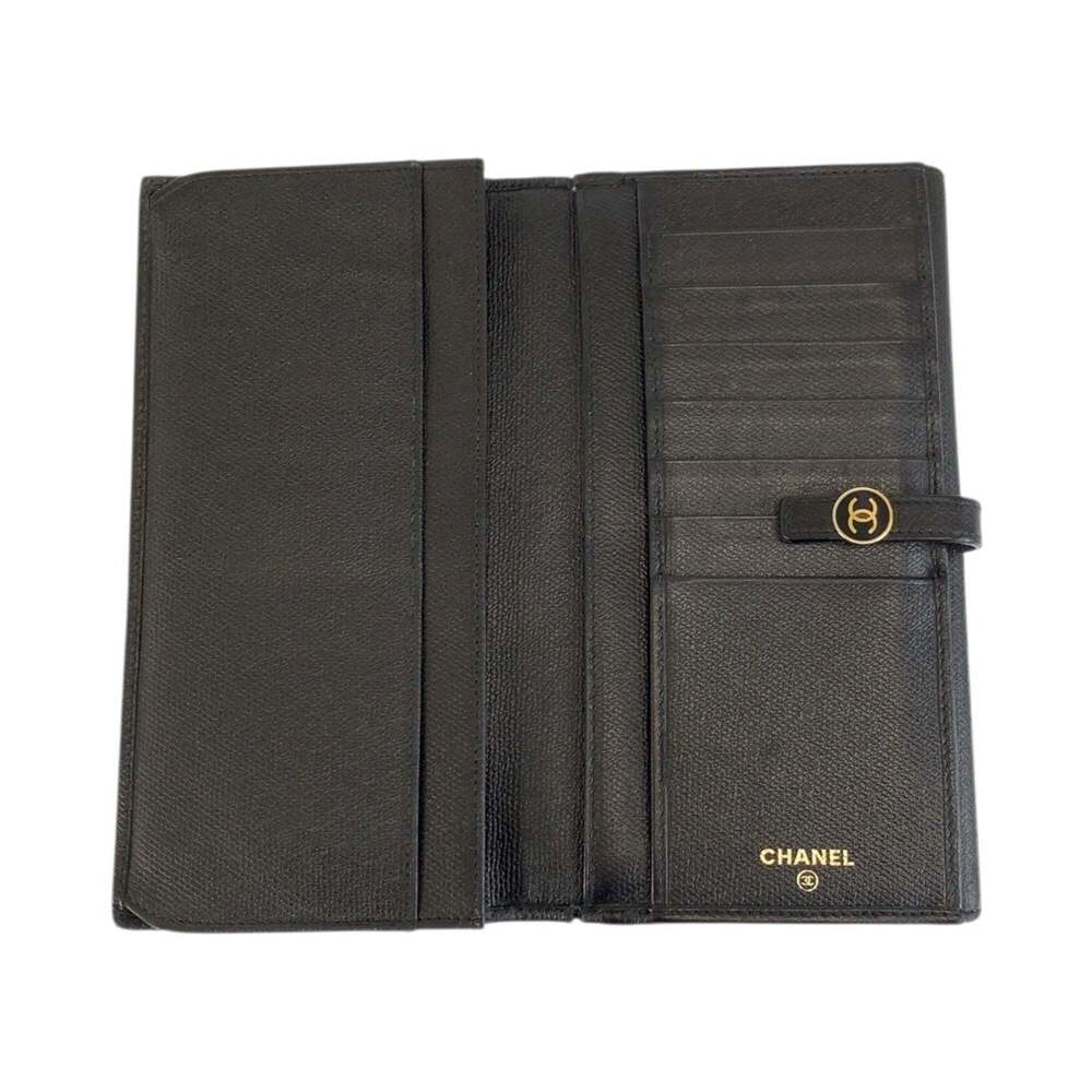 CHANEL Authentic Black Leather Wallet - Picture 4 of 10